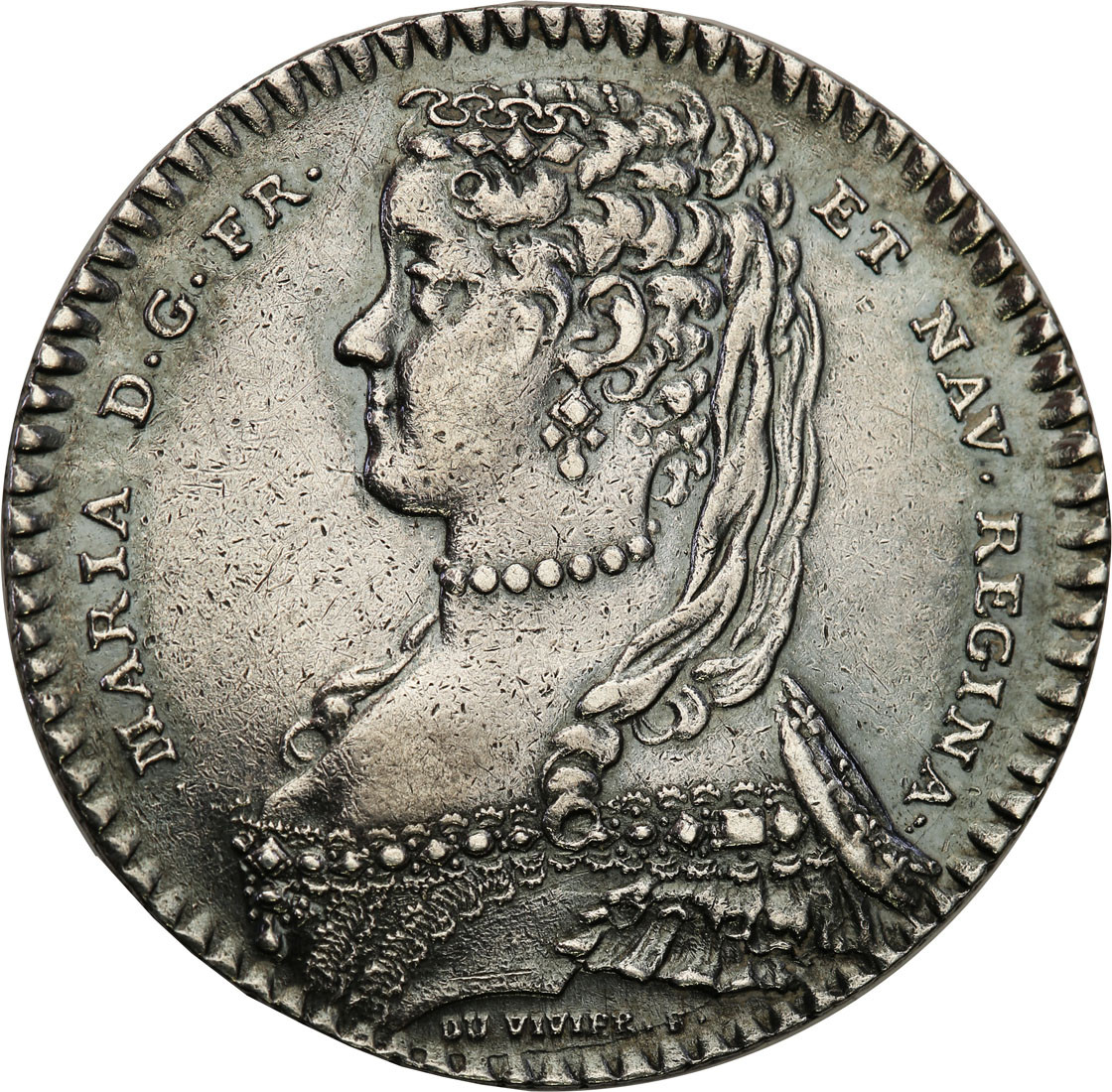Polska, Francja. Maria Leszczyńska, królowa Francji. Medal 1739, srebro